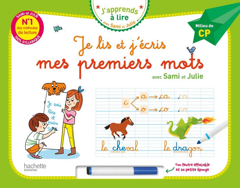 Je lis et j'écris mes premiers mots - Milieu de CP (Livre-ardoise)