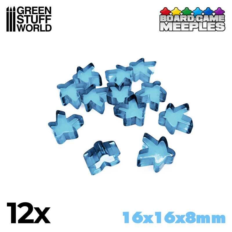 Meeples bleus clairs (x12)