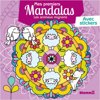 Mes premiers mandalas : Les animaux mignons - Avec stickers