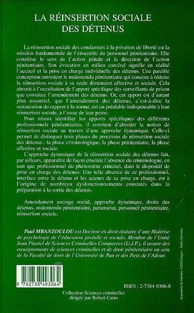 La réinsertion sociale des détenus / de l'apport des surveillants de prison et des autres profession, De l'apport des surveillants de prison et des autres professionnels pénitentiaires