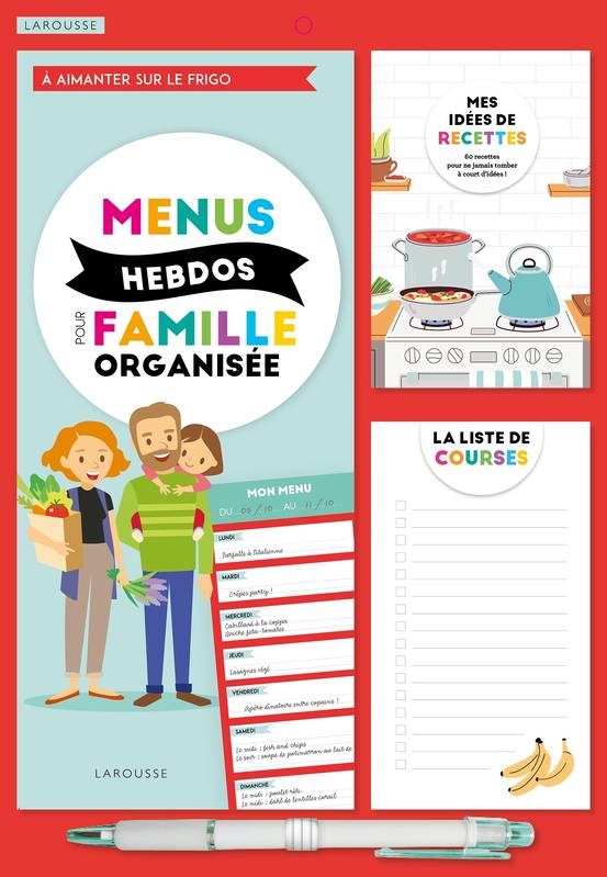 Menus hebdos pour famille organisée