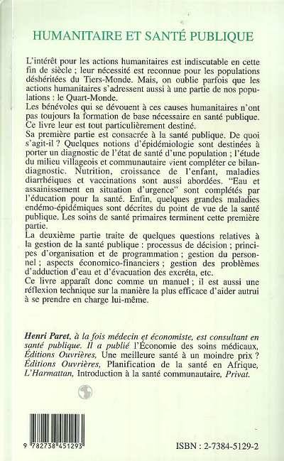 Humanitaire et santé publique