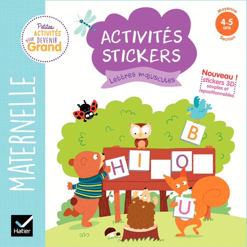 Activités stickers - Lettres majuscules Moyenne section