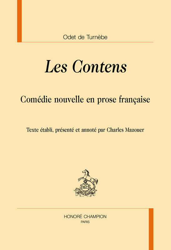 23, Les contens, Comédie nouvelle en prose française