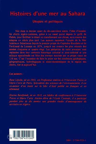 Histoires d'une mer au Sahara, Utopies et politique