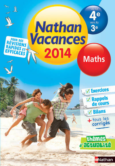 Nathan Vacances Mathématiques - De la 4è vers la 3è