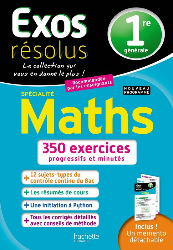 Maths spécialité, 1re générale / 350 exercices progressifs et minutés : nouveau programme