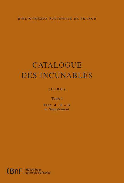 Catalogue des incunables  / Bibliothèque nationale, 1, Catalogue des incunables, Cibn Nicolas Petit
