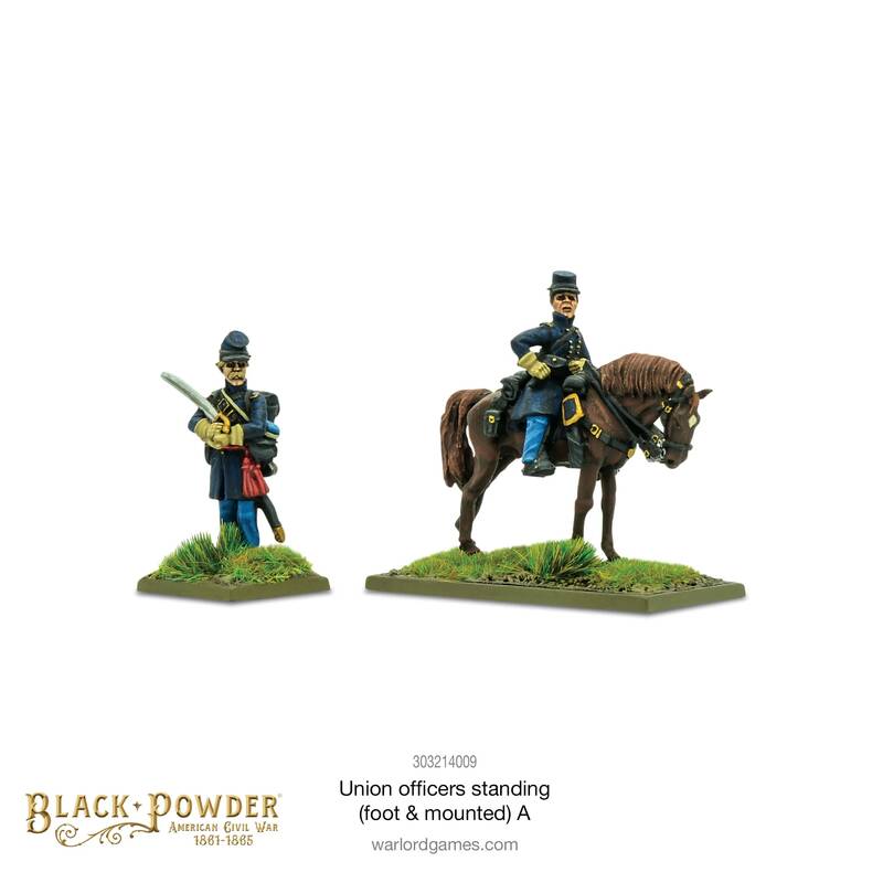 Union - Union Officers Advancing A (mounted and foot)