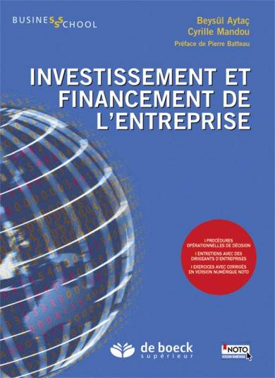 INVESTISSEMENT ET DE FINANCEMENT DE L'ENTREPRISE