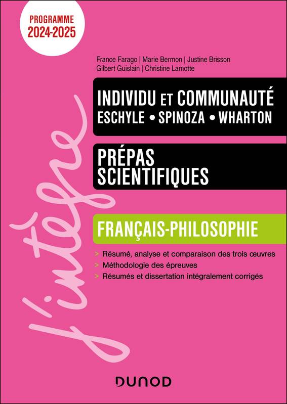 Individu et communauté - Manuel Prépas scientifiques Français-Philosophie - 2024-2025