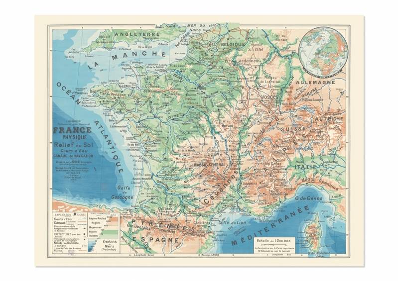 Carte - France physique