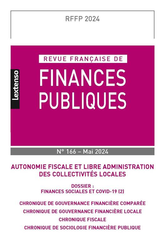 Revue française des Finances Publiques n°166 - 2024