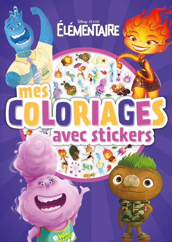 Jeux et Jouets Loisirs créatifs Coloriage ELEMENTAIRE - Mes Coloriages avec stickers - Disney Pixar xxxxxxxxxxxx