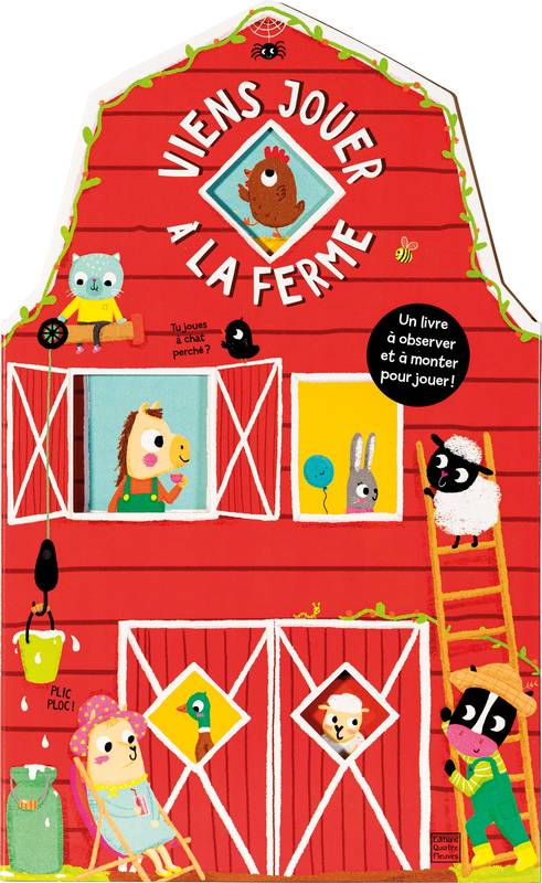 Livres Jeunesse Les tout-petits Albums Viens jouer à la ferme, Un livre à observer et à monter pour jouer ! Hélène Chaulieu