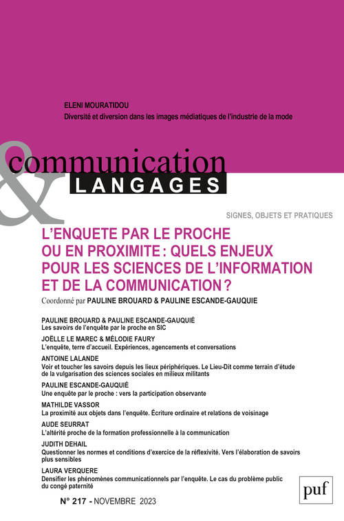 Livres Sciences Humaines et Sociales Science de l'information et de la communication Communication et langages 2023, n.217 Collectif