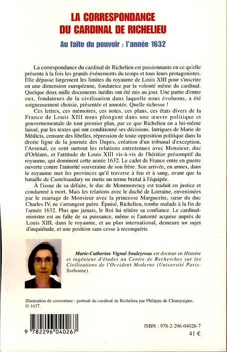 CORRESPONDANCE DU CARDINAL DE RICHELIEU AU FAIRE DU POUVOIR, Au faîte du pouvoir : l'année 1632