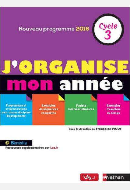 J'organise mon année - Cycle 3