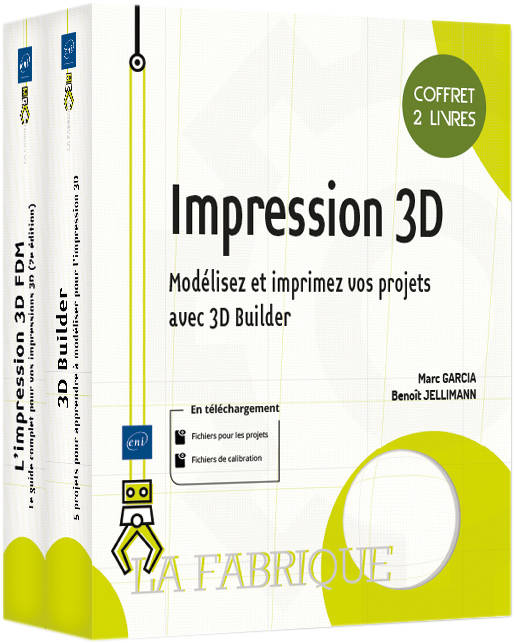 Livres Informatique Impression 3D - Coffret de 2 livres : Modélisez et imprimez vos projets avec 3D Builder, Coffret de 2 livres : Modélisez et imprimez vos projets avec 3D Builder Marc GARCIA, Benoît JELLIMANN