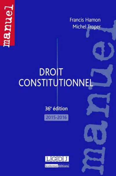 Livres Économie-Droit-Gestion Droit Généralités Droit constitutionnel Hamon, Francis