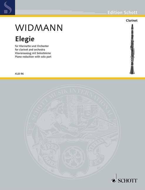 Elegy, for clarinet and orchestra. clarinet in A and orchestra. Réduction pour piano avec partie soliste.