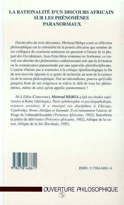 La Rationalité d'un Discours Africain sur les Phénomènes Paranormaux