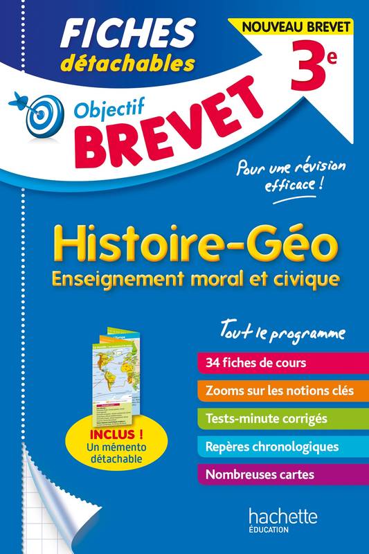 Livres Scolaire-Parascolaire Collège Objectif BREVET Fiches Histoire-Géographie-Enseignement moral et civique Richard Basnier