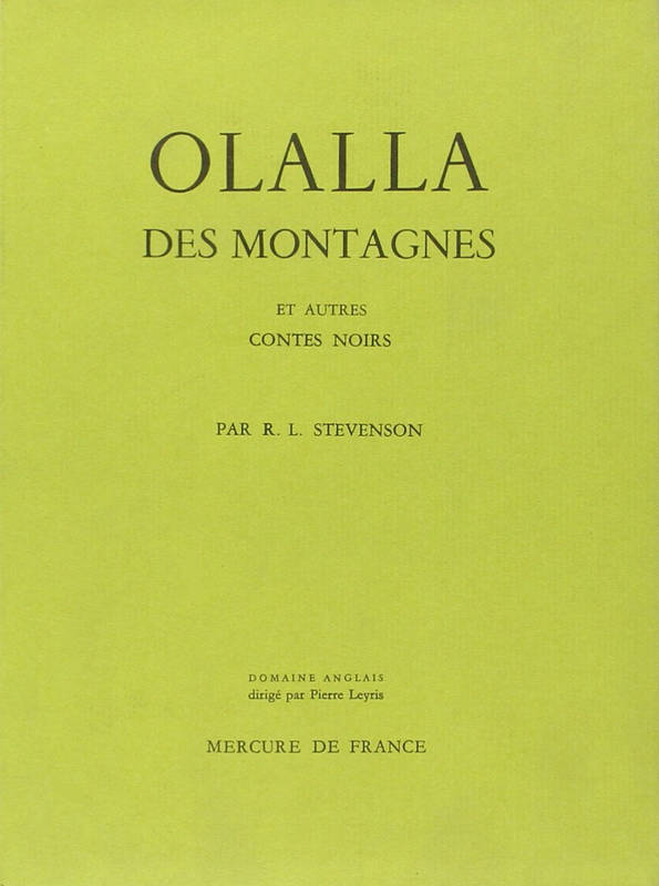 Olalla des montagnes et autres contes noirs / Un Chapitre sur les rêves