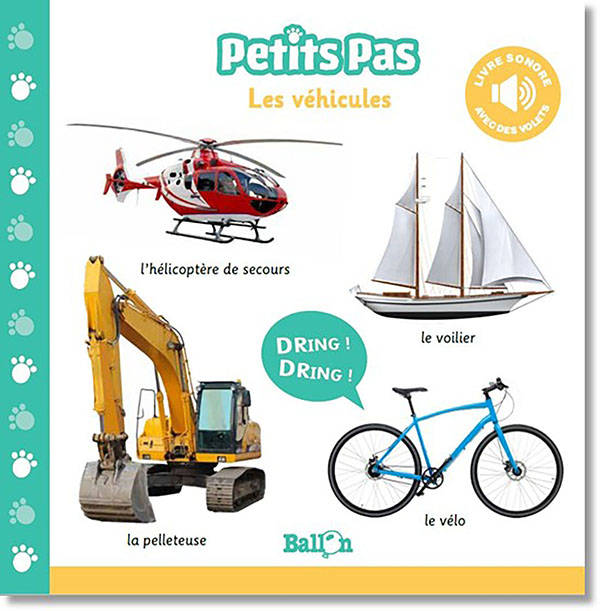 Jeux et Jouets Livres Livres pour les 0-3 ans Livres sonores Petits pas (livre sonore) - Les véhicules XXX