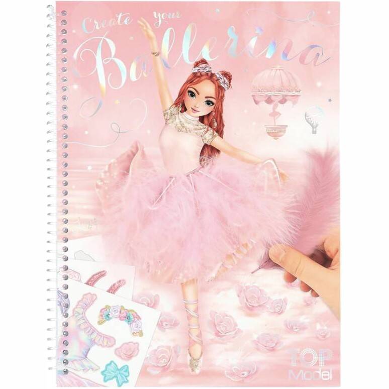 Jeux et Jouets Loisirs créatifs Coloriage Top Model - Album à colorier Create your Ballerina Ballet Papeterie