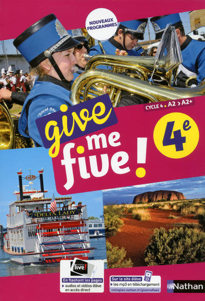 Livres Scolaire-Parascolaire Collège Give me five ! 4ème - manuel 2017 Michel Brusson, Collectif, Hélène Adrian