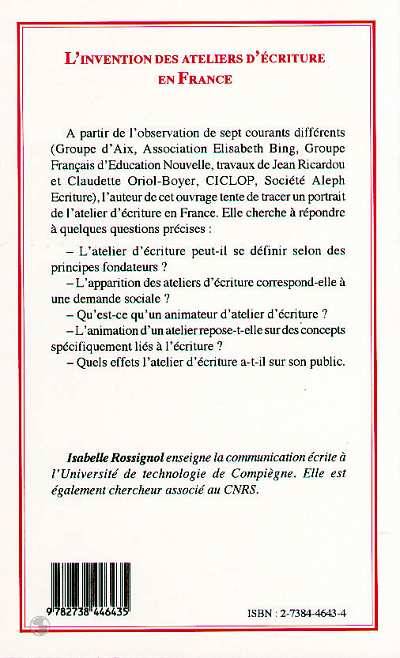 L'invention des ateliers d'écriture en France, Analyse comparative de sept courants clés