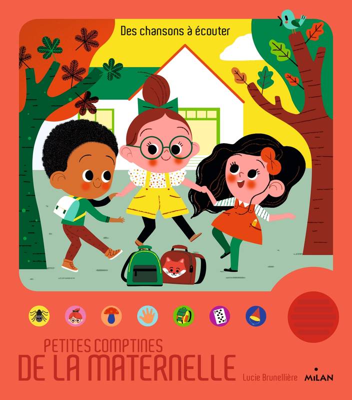 Livres Jeunesse Les tout-petits Tout-carton et imagier Des chansons à écouter, Petites comptines de la maternelle Lucie Brunellière