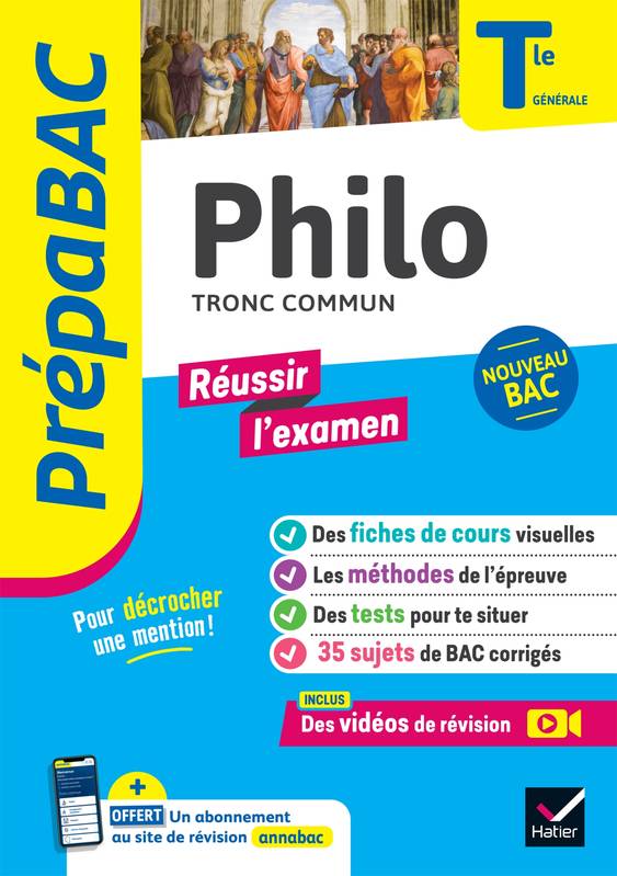 Philo Tle générale - Prépabac Réussir l'examen - Bac 2024, nouveau programme de Terminale