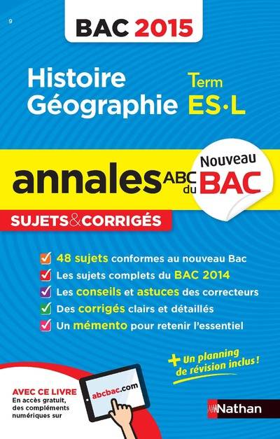 Annales ABC du BAC 2015 Histoire - Géographie Term ES.L