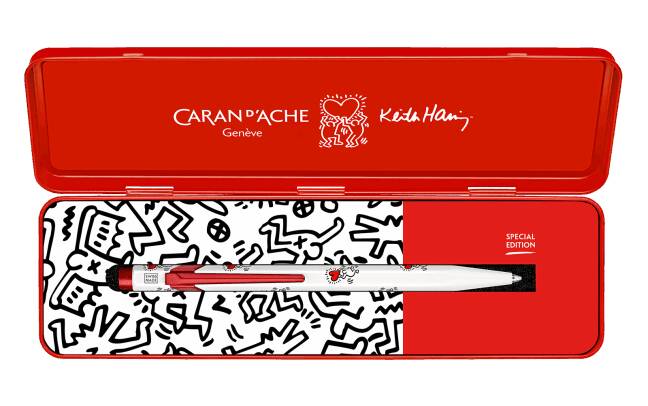Stylo Bille 849 KEITH HARING Blanc - Édition Spéci