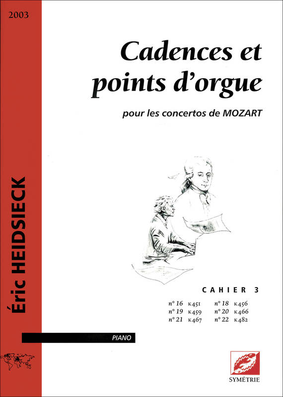 Cadences et points d’orgue (cahier 3), pour les concertos de Mozart