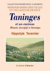Taninge [sic] et ses environs - mémoire descriptif et historique, mémoire descriptif et historique Hippolyte Tavernier