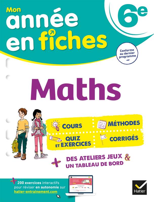 Maths 6e, fiches de révision collège