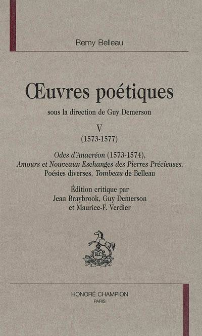 OEuvres poétiques / Remy Belleau., V, OEuvres poétiques, 1573-1574