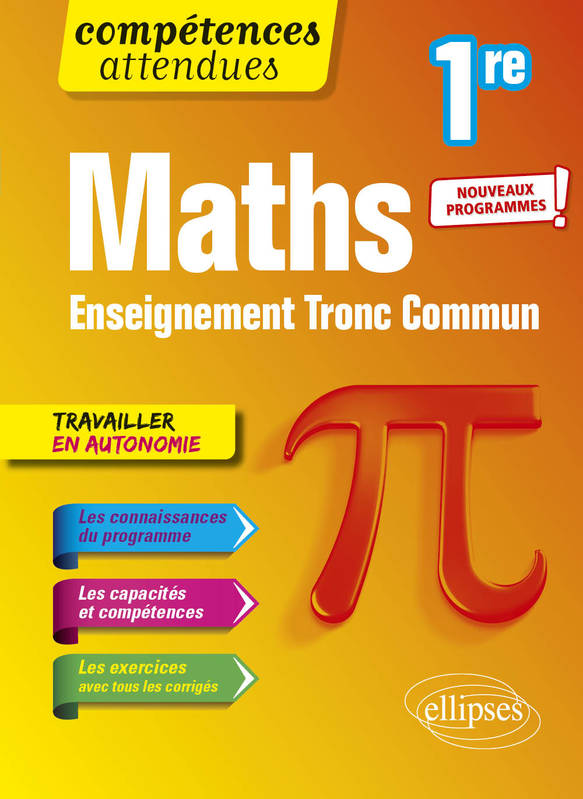 Livres Scolaire-Parascolaire Lycée Mathématiques - Première Tronc Commun - Programme 2023, avec de nombreux problèmes de situations concrètes Thomas Petit