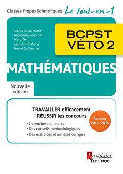 Mathématiques, BCPST-Véto, 2e année