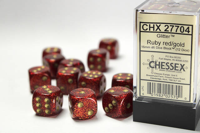 Set de 12D6 - Ruby / Or