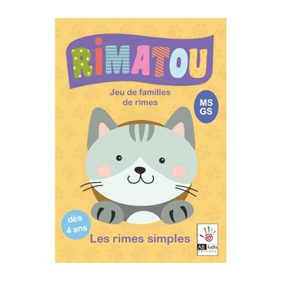 Rimatou 1 - Les rimes simples - Jeu de familles de rimes