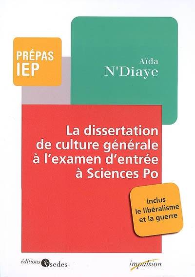 Livres Scolaire-Parascolaire Formation pour adultes LA DISSERTATION DE CULTURE GENERALE A L' Aïda N'Diaye