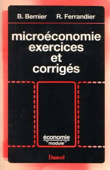 Microeconomie exercices et corriges