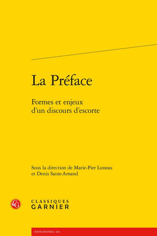 La préface, Formes et enjeux d'un discours d'escorte