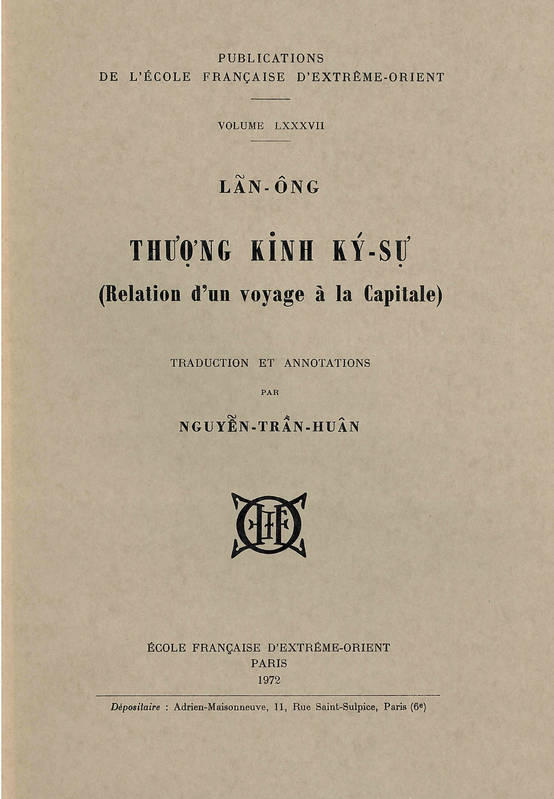 Thuong kinh ky-su (Relation d'un voyage à la Capitale)