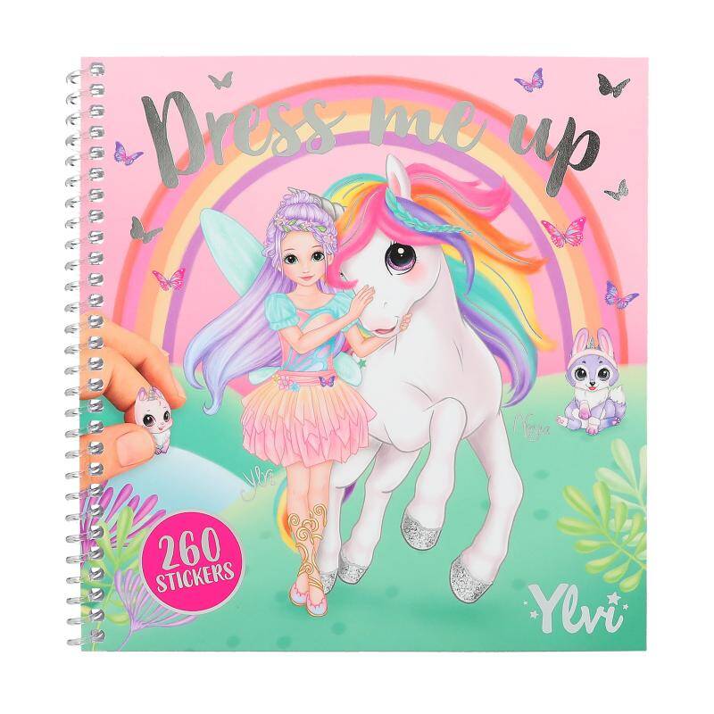 Jeux et Jouets Loisirs créatifs Pochettes créatives Stickers et gommettes Album autocollant licorne et fées  dress me up Ylvi & the Minimoomis