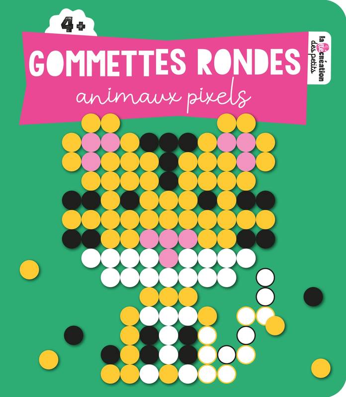 Jeux et Jouets Loisirs créatifs Pochettes créatives Stickers et gommettes Gommettes rondes Animaux pixels COLLECTIF